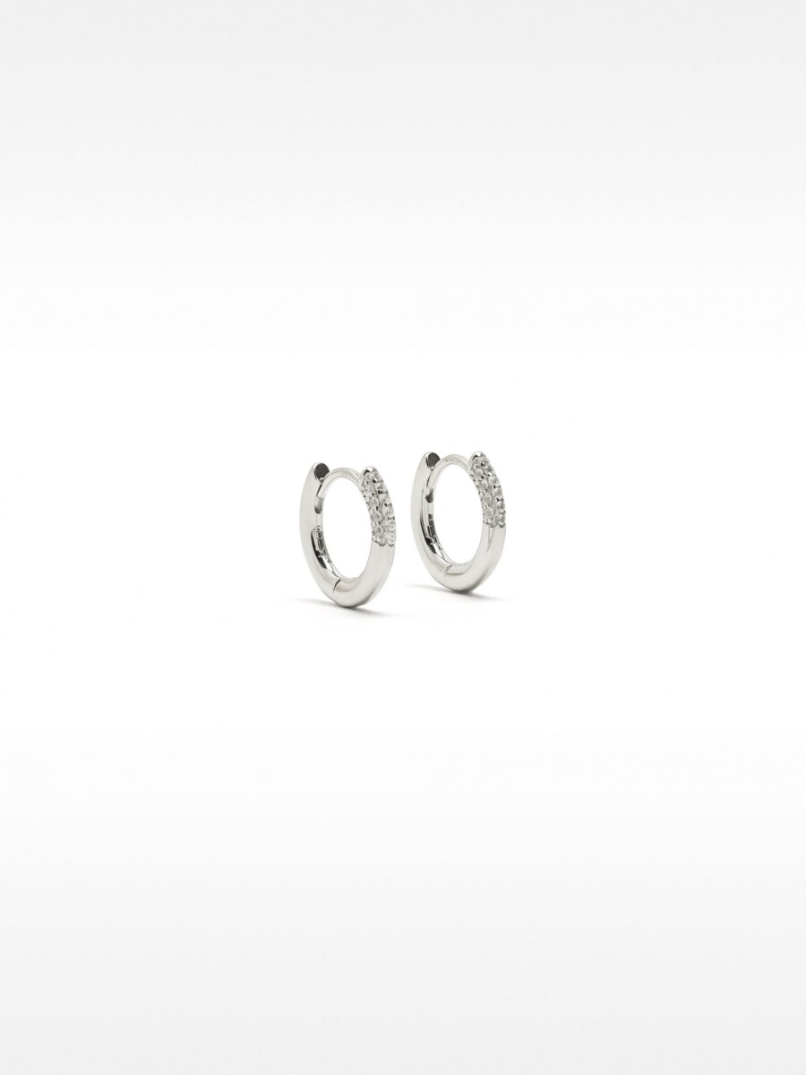 Aros Con Circonitas - Plata De Ley 925 plateado