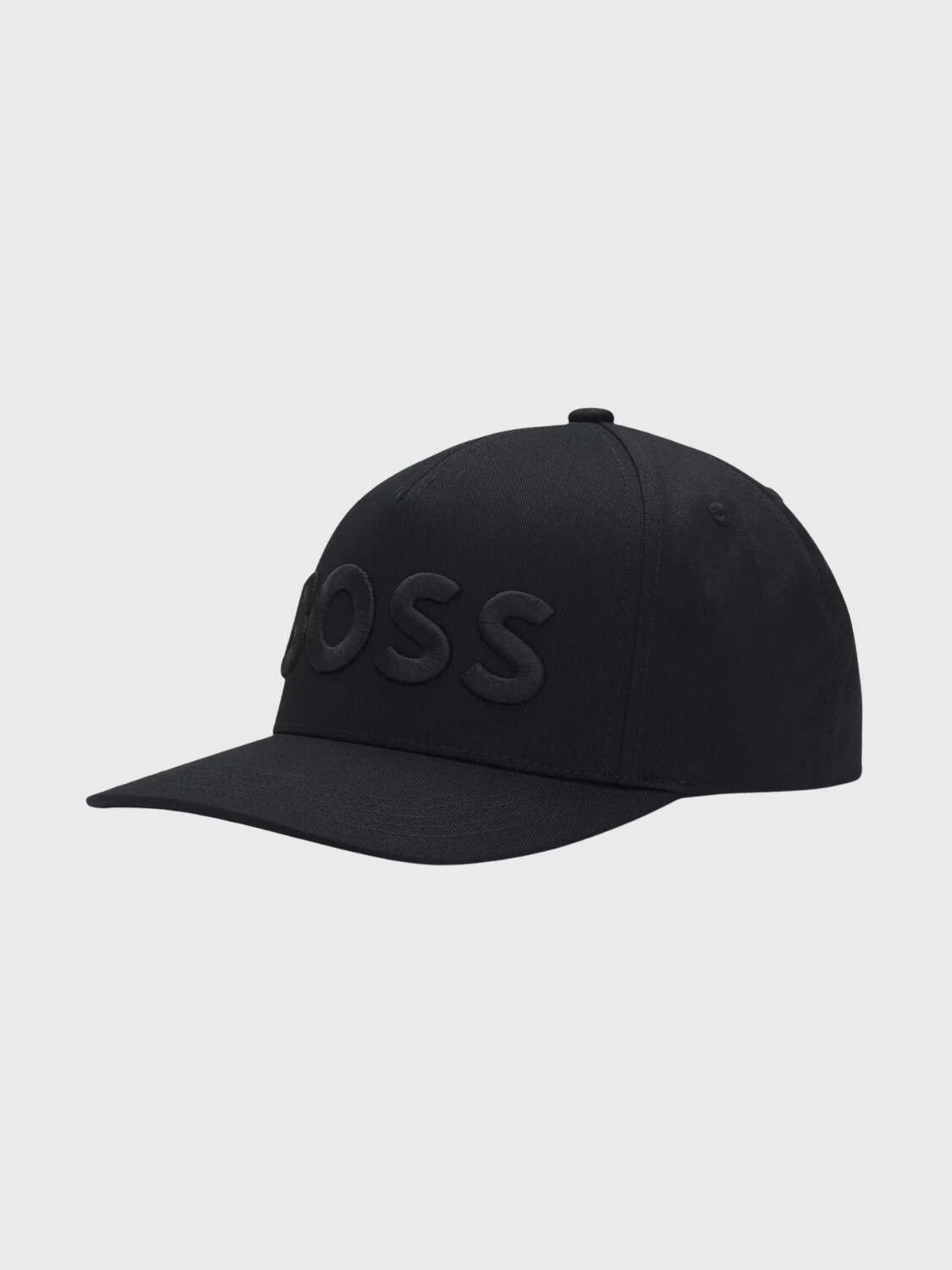 BOSS - Gorra de Sarga con Logo Negro Estampado