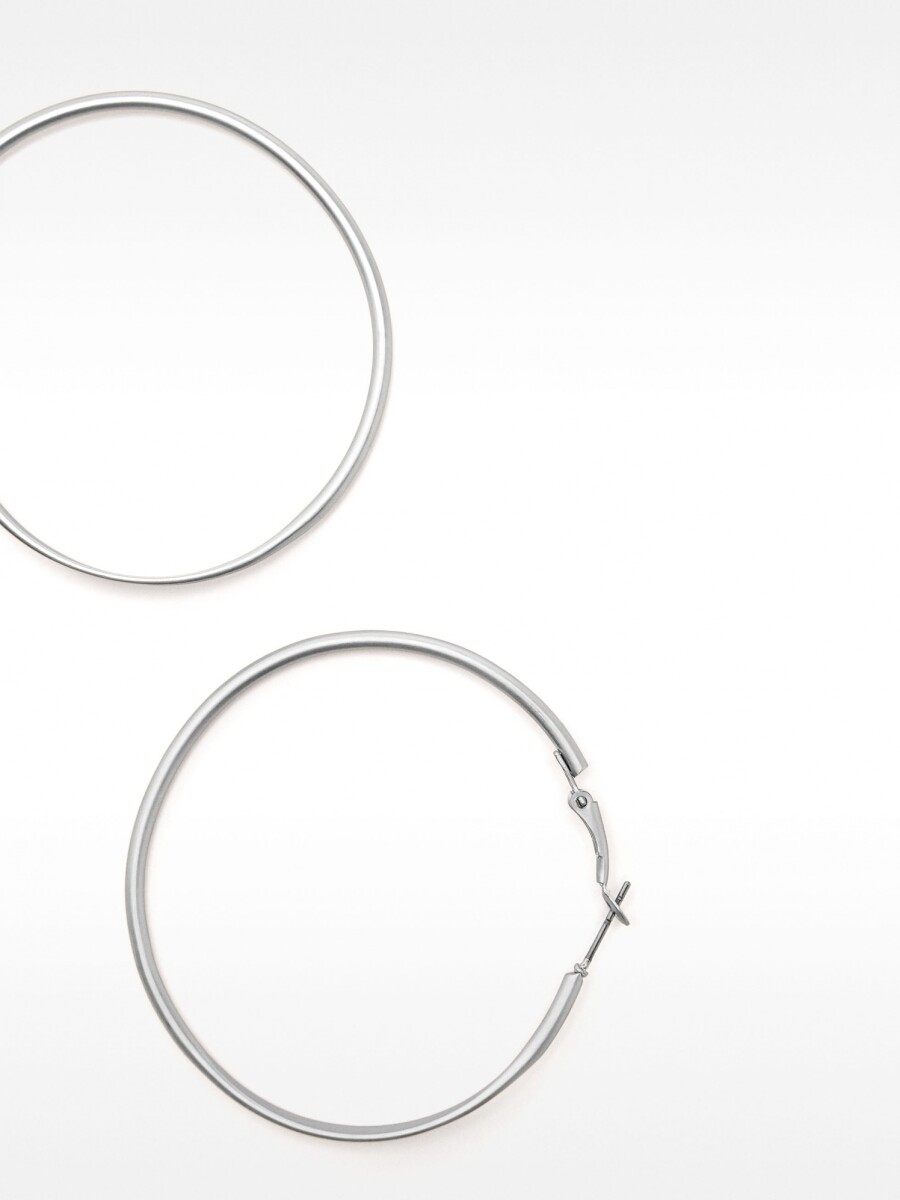 Aros Medianos Básicos plateado