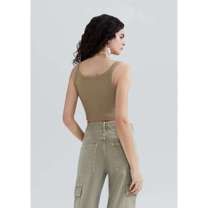 BLUSA SM FEM MARRÓN MEDIO