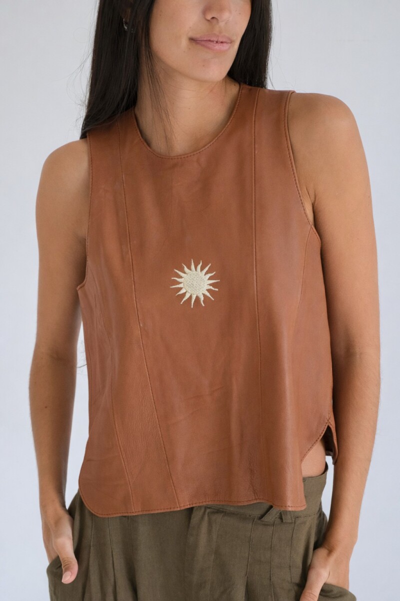 Sun Suede Vest - Camel 