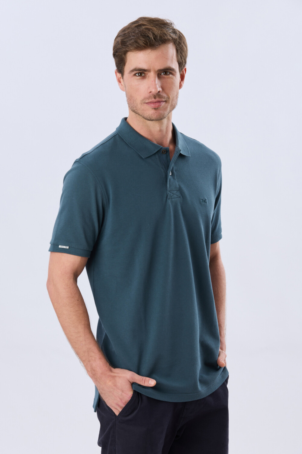 REMERA POLO LISA PIQUÉ Petroleo