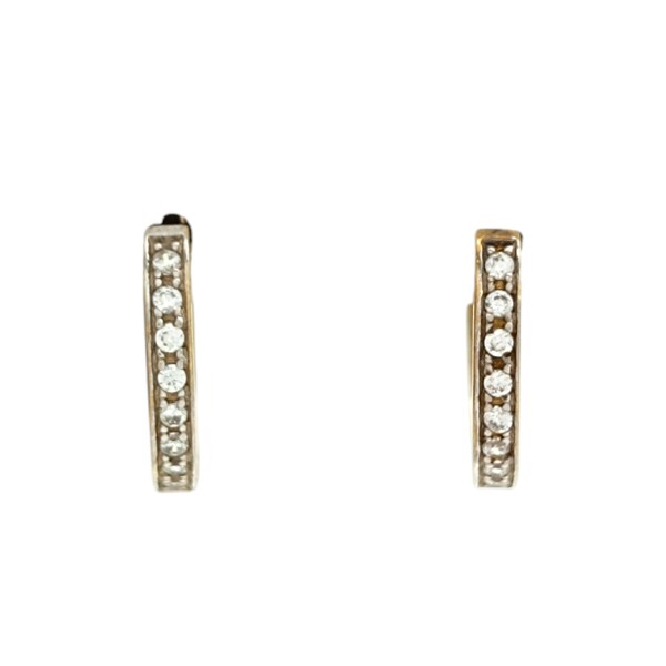 Caravanas Aros Zirconia y oro - Oro bajo - Zirconia- CA8150 conpiedra