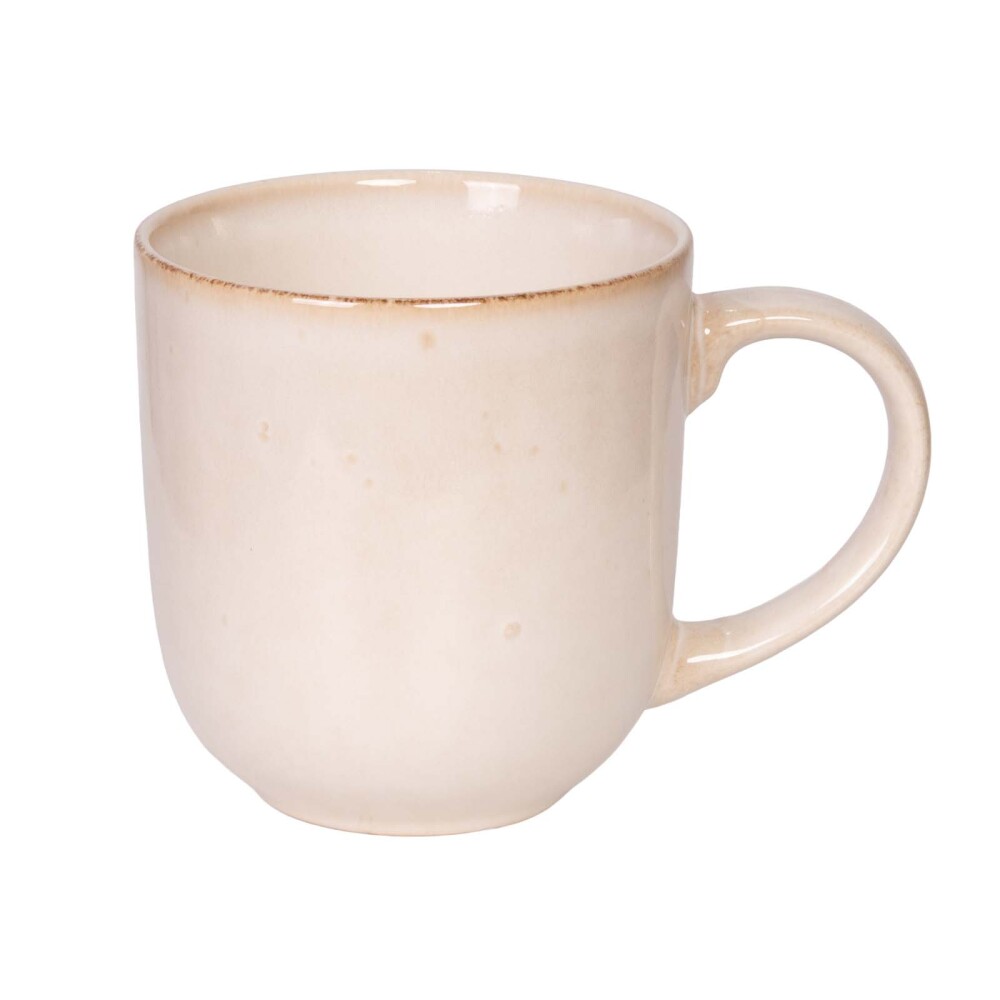 TAZA 415ML CERAMICA BLANCO CRINKLE