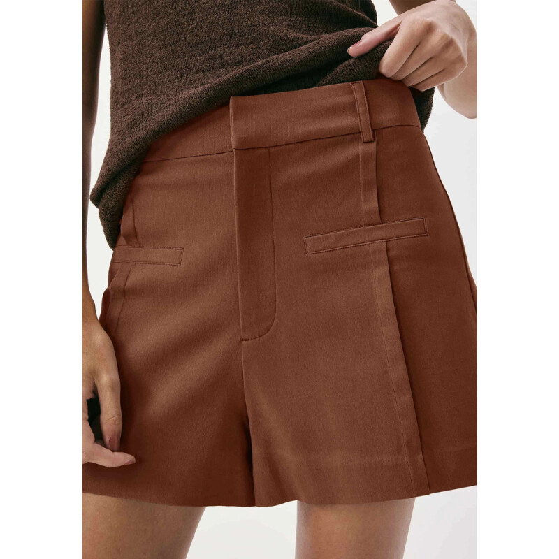 SHORTS FEM MARROM