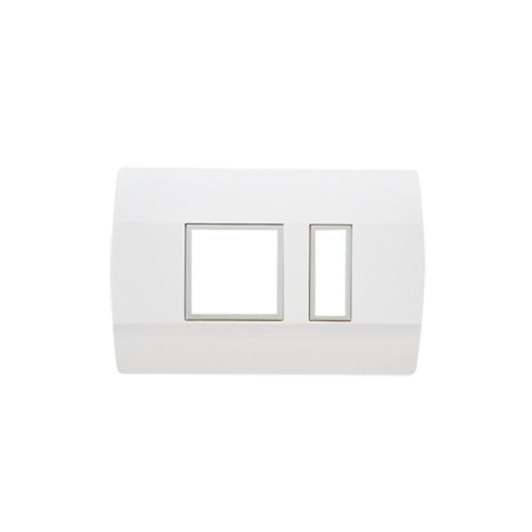 Plaqueta p/1 mód. simple+1 doble - Visione blanco C53510