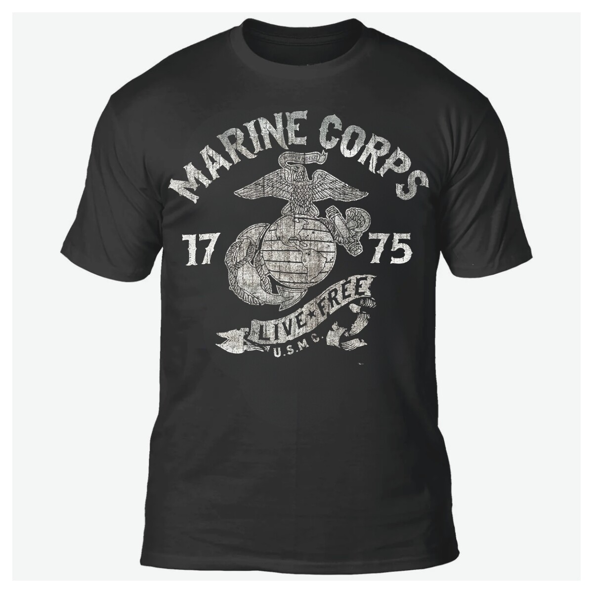Remera con diseño militar - Black Ink - Marine Corps 