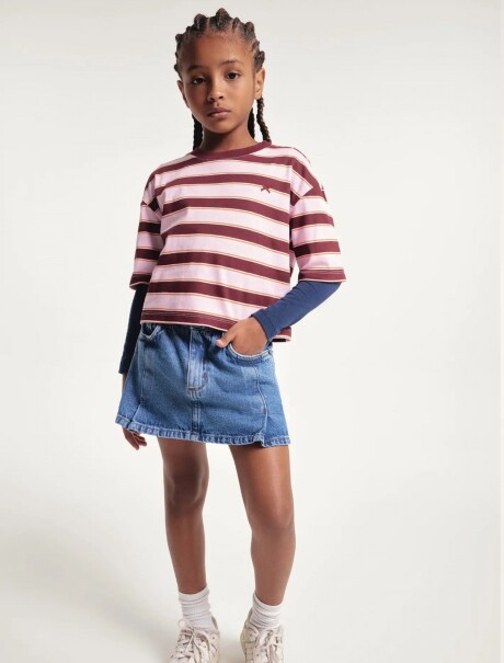 CAMISETA CORTE BOX INFANTIL MULTICOLOR