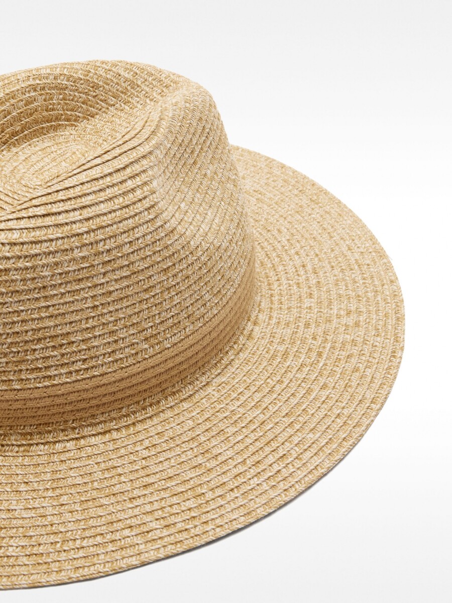 Sombrero Con Efecto Rafia camel