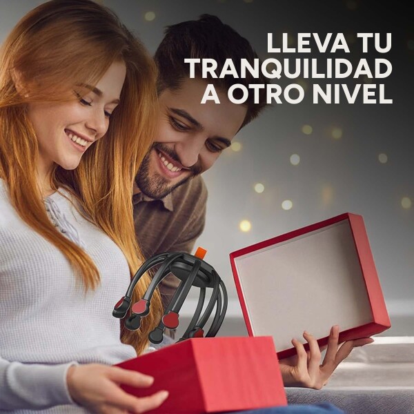 Masajeador de Cabeza Eléctrico Recargable Modos Vibración Color Negro