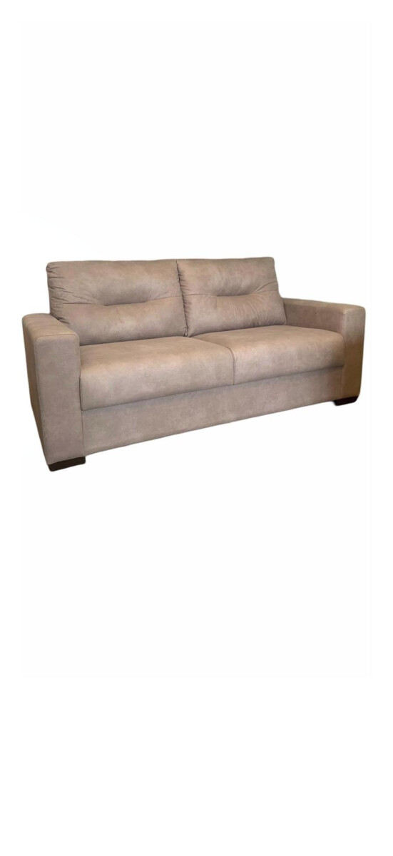 SOFA 2 CUERPOS - TAPIZADO TELA PET FRIENDLY MARRÓN CLARO 