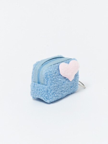 Llavero mini bag corazón Celeste