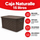 Caja simil ratán 15 lts CHOCOLATE