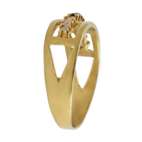 Anillo Fio de oro amarillo 18k con circonias Anillo Fio de oro amarillo 18k con circonias