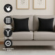 Set x2 funda de almohadones lisa 43 x 43 cm NEGRO