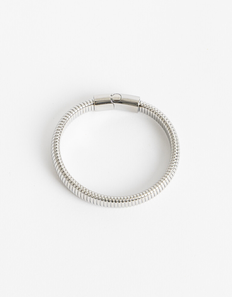 Pulseras Flexibles Metal Pulsera De Acero Men´s Collection - Plateado