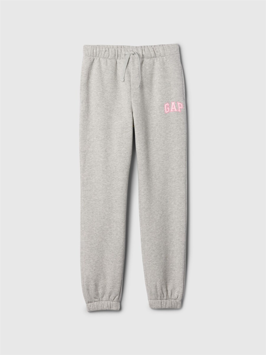 Pantalon Deportivo Logo Gap Niña - Light Heather Grey B08 