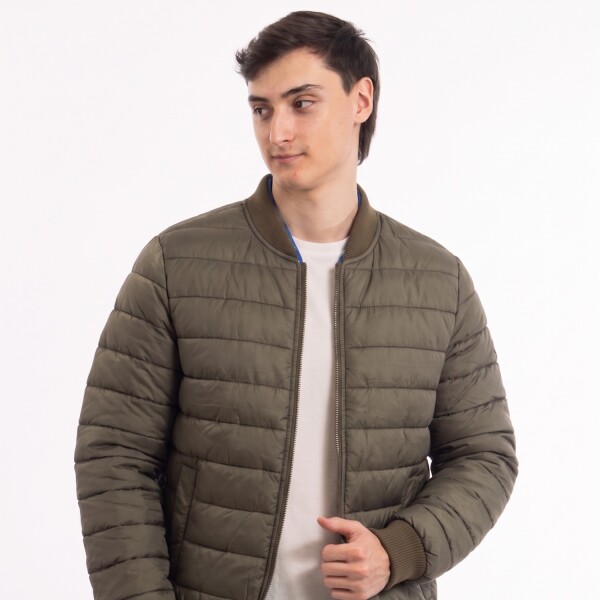 Campera Bomber Nylon Green