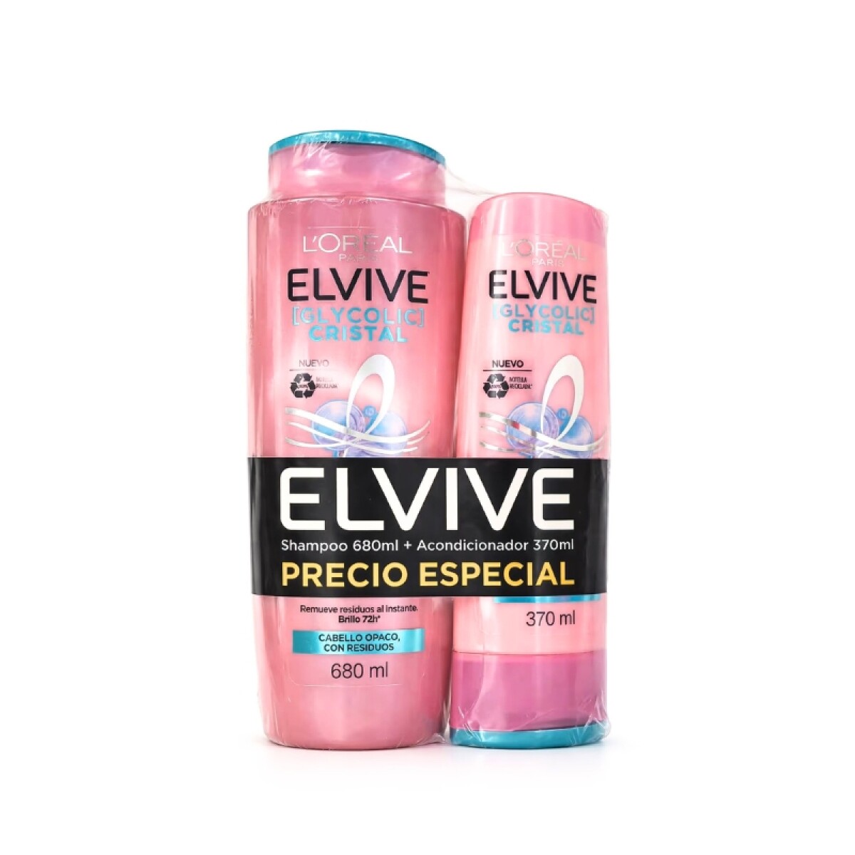 Pack Elvive Glycolic Cristal sh 680ml + Aco 370 ml 