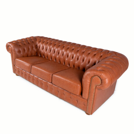 Sofá Chesterfield Novo - Cuero Advanced - 3 cuerpos Terracota - (Preventa)