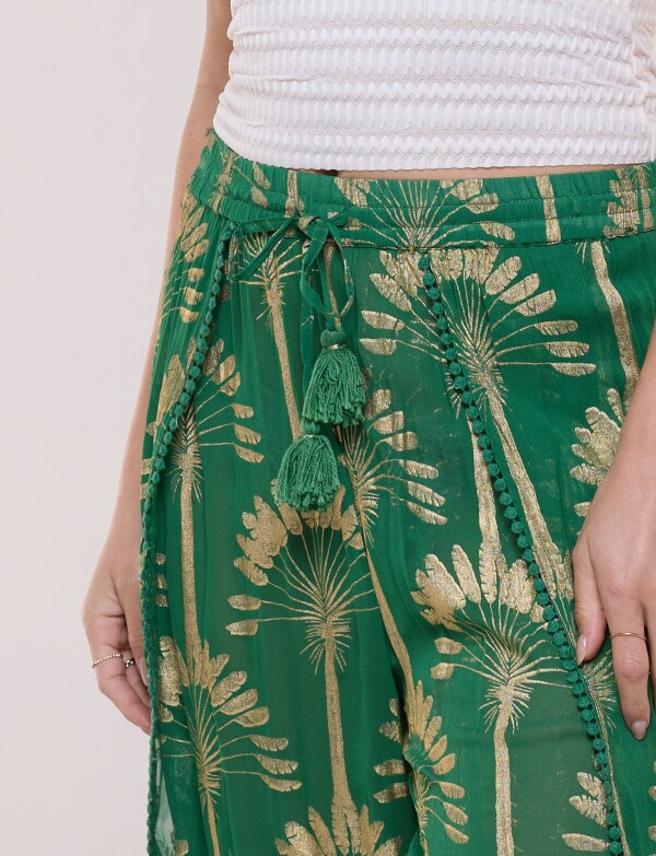 Pantalon Palazzo Gold VERDE