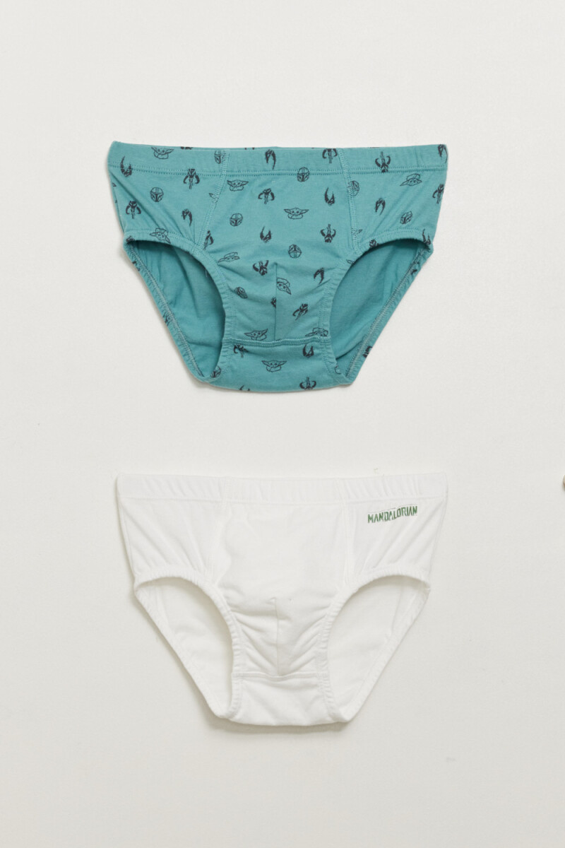Pack x2 slip Mandalorian Azul