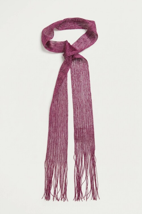 Pañuelo corbatín lurex bordo