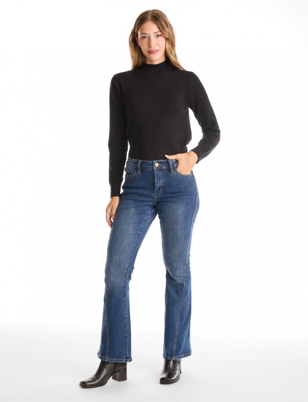 Jean Bootcut Costura Frontal JEAN OSCURO