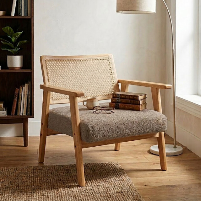 Butaca Poltrona Sillón Sofá Madera Maciza Ratan Butaca Poltrona Sillón Sofá Madera Maciza Ratan