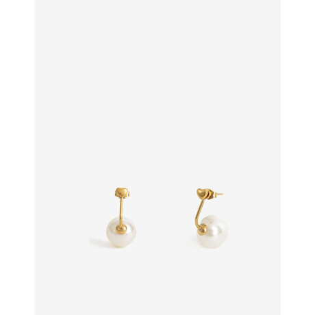 Aros Pasantes Perla Dorado