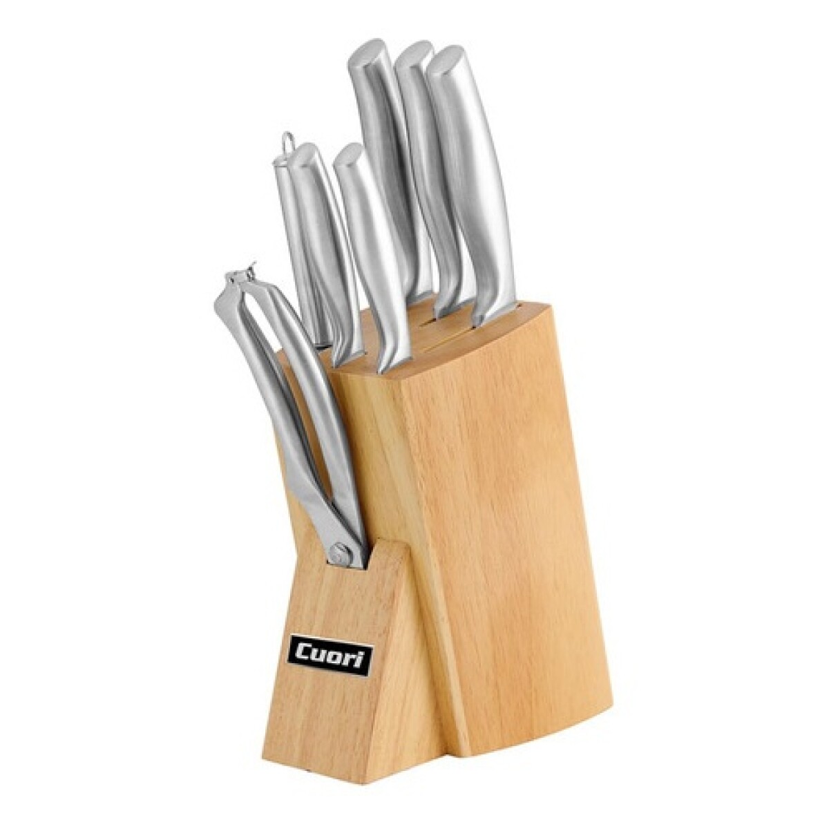 Set de Cuchillos con Mango de Acero Inox. Cuori Nacar 8 Piezas 