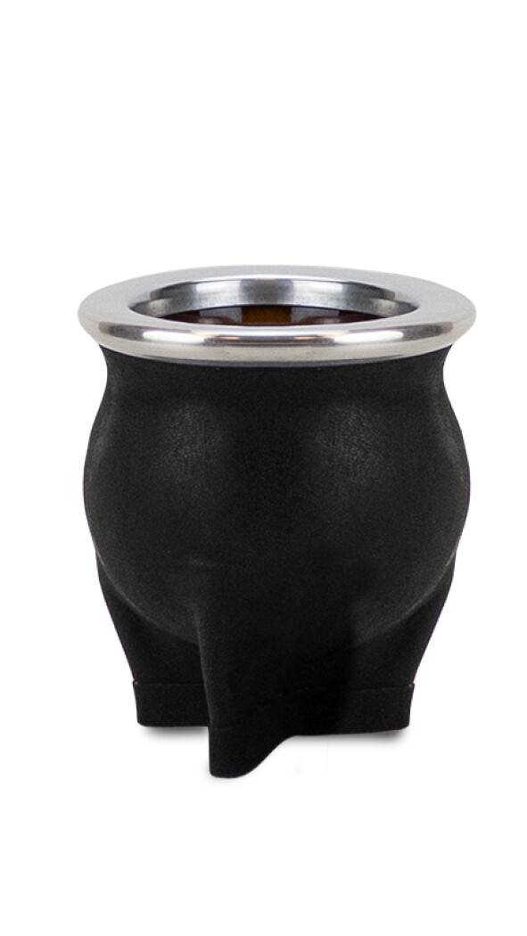MATE DE CERÁMICA CHICO DELTA ENGRASADO NEGRO