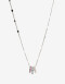 Cadena Corta con Dije Strass Collar Con Dije Cubic - Plateado