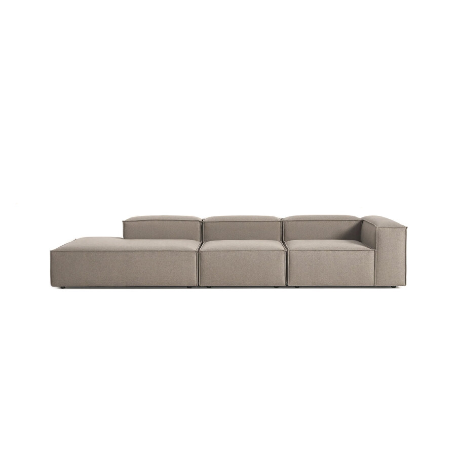 Sillón Nicole Esquinero + Respaldo + Chaise Lounge Gris