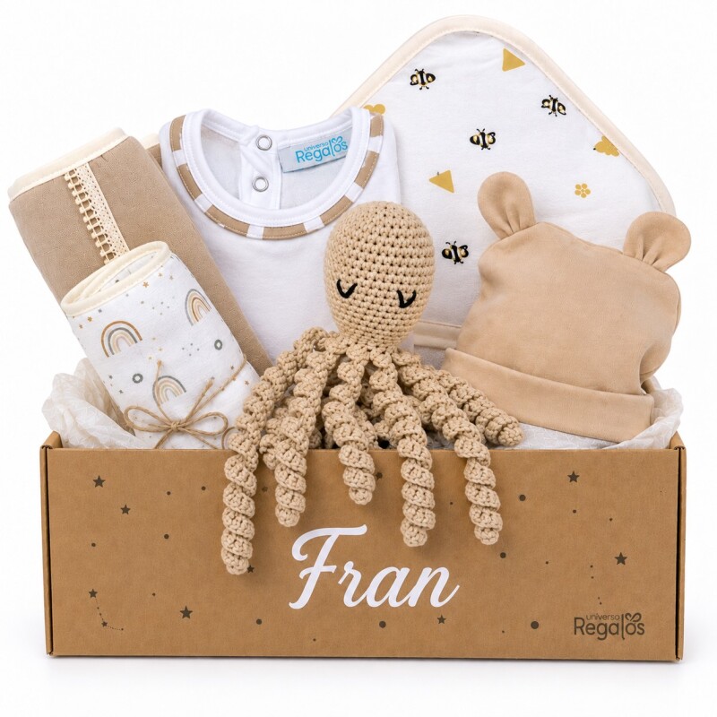 Ajuar Nacimiento Pulpo Crochet Personalizado – Unisex Ajuar Nacimiento Pulpo Crochet Personalizado – Unisex