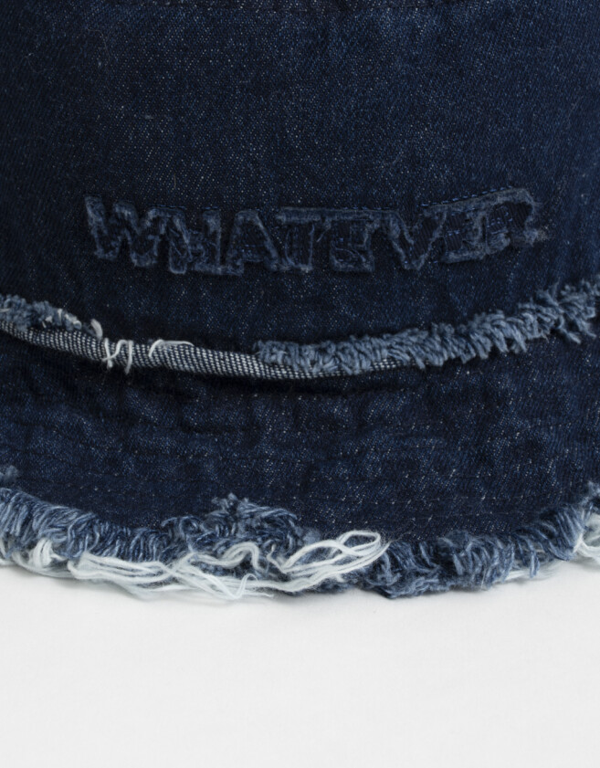 Sombreros Piluso Denim Desflecado - Azul Gastado