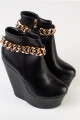 Botin con cadena Negro