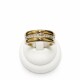 Anillo plata y lamina de oro con zirconias en riel Anillo plata y lamina de oro con zirconias en riel