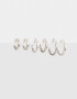 Aros Argollas Set Bañada en Plata Set De Argollas Bañadas En Plata - Plateado