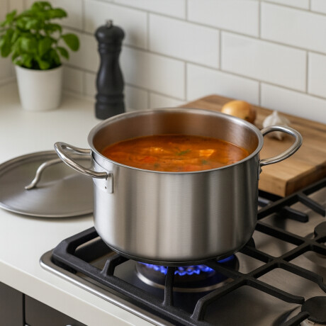 Cacerola con tapa acero inoxidable 180x80mm Ozti Cacerola con tapa acero inoxidable 180x80mm Ozti