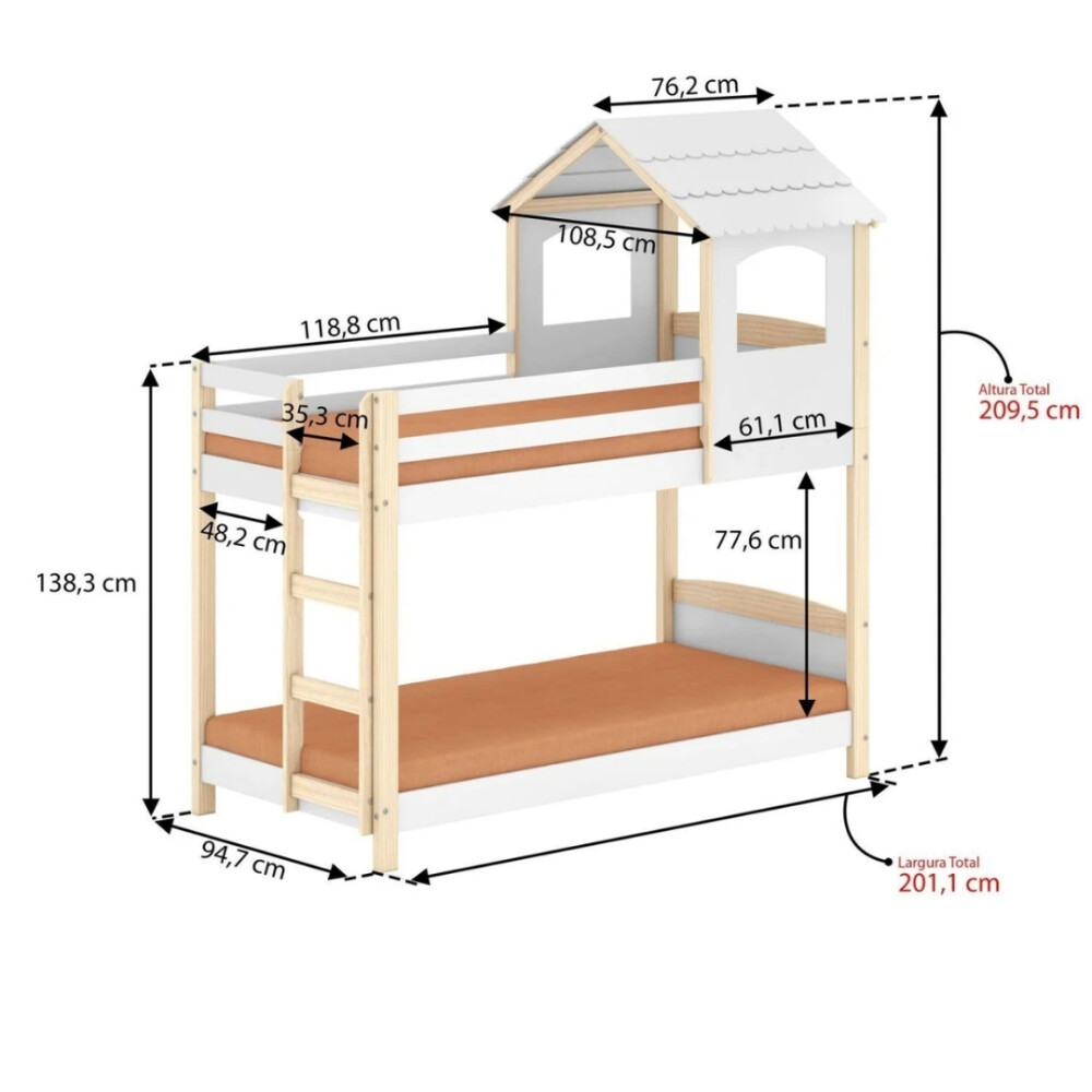 Cucheta Cama Casita Madera y MDF - Tema Cucheta Cama Casita Madera y MDF - Tema