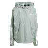 Campera Adidas HYGLM WINDB de Mujer - JC9847 Gris Verdoso-blanco