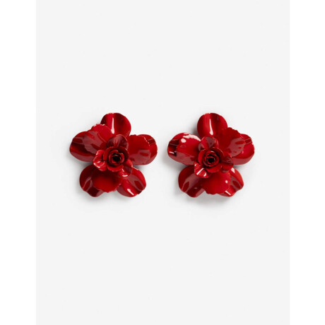 Aros Colgantes Cortos Color Rojo medio