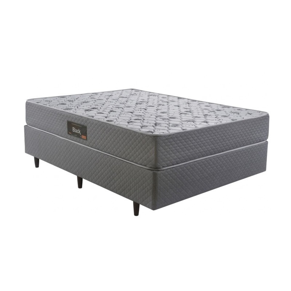 SOMMIER HERVAL PLAZA Y MEDIA MODELO BLACK. 1,10 X 1,88 X 25 