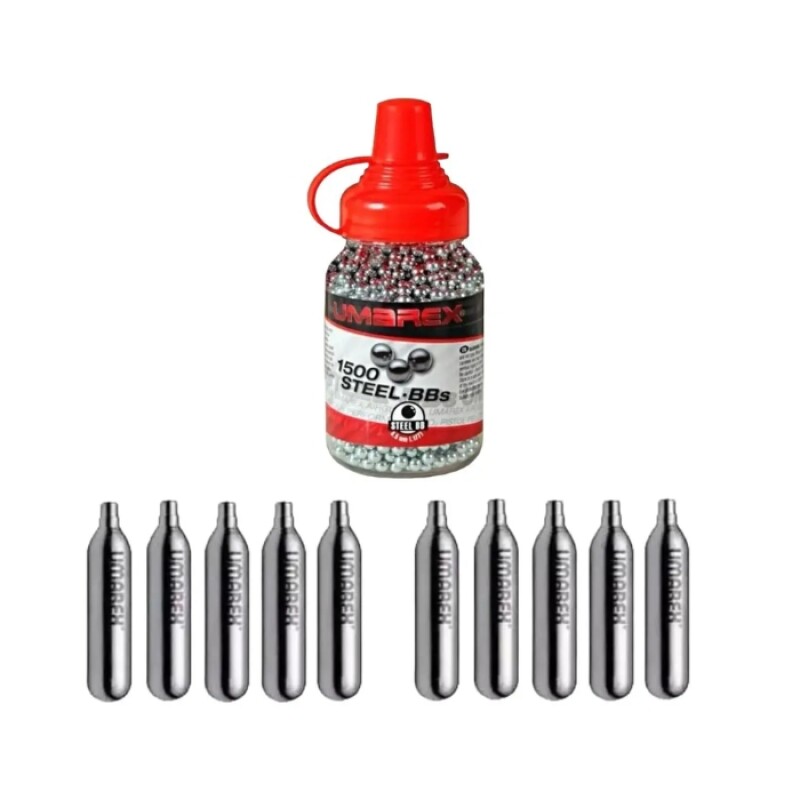 Balines De Acero 4,5mm 1500 Unidades + 10 Garrafa Co2 Umarex Balines De Acero 4,5mm 1500 Unidades + 10 Garrafa Co2 Umarex