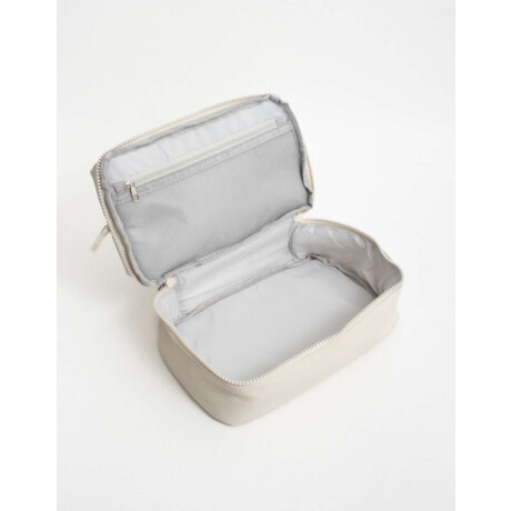 Portacosméticos Con Manija Blanco Crudo