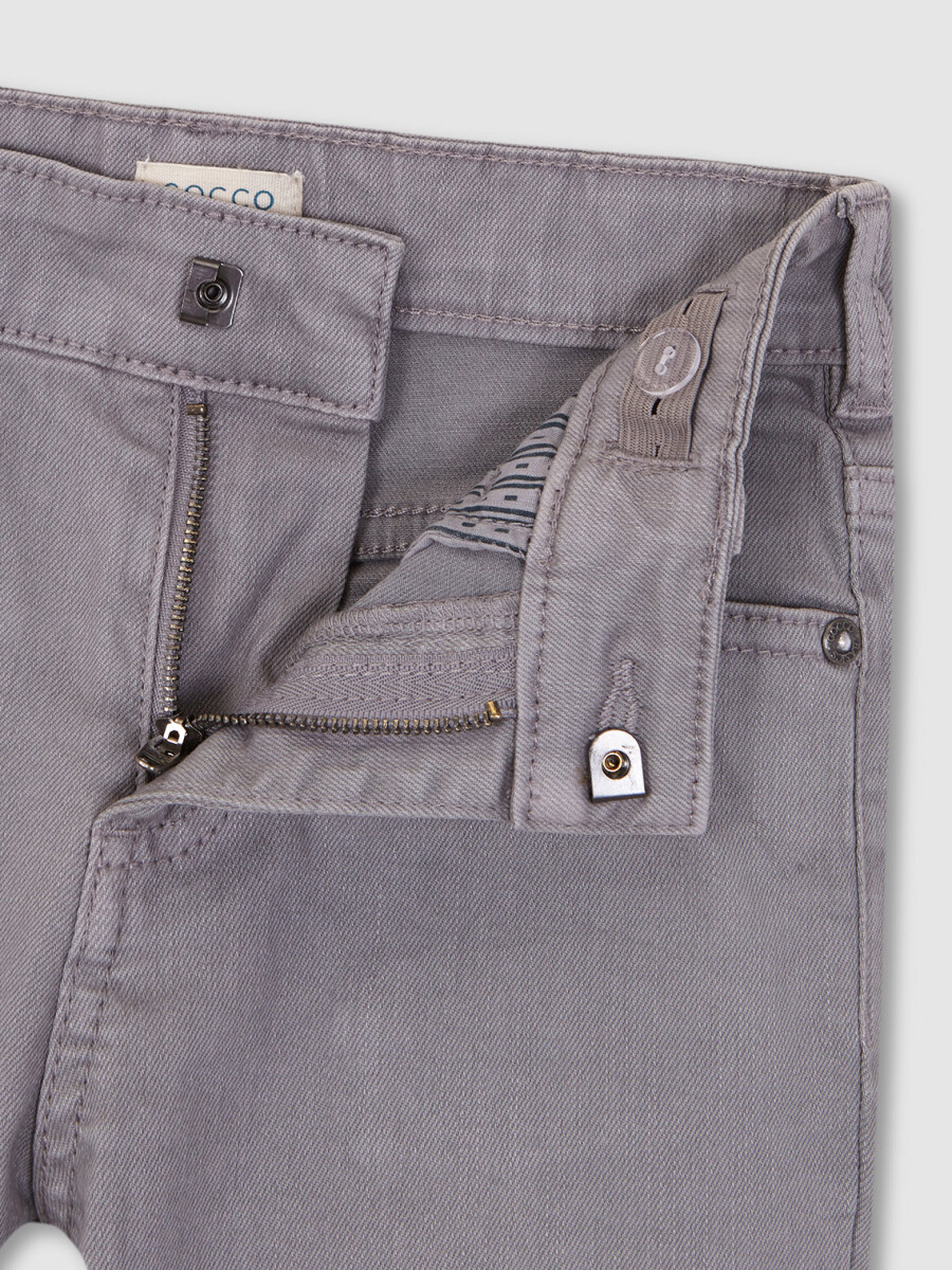 Pantalon De Sarga Gris Medio