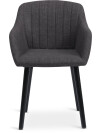 Silla de comedor ADSLEV tela gris antracita Silla de comedor ADSLEV tela gris antracita