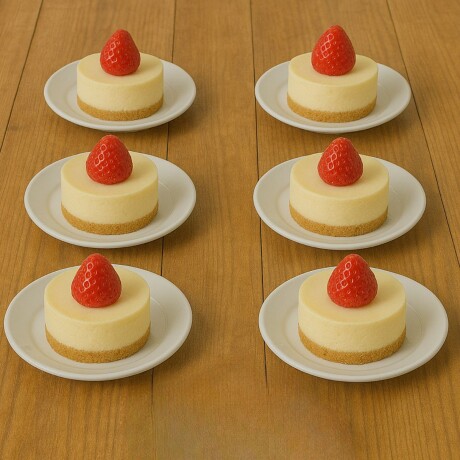 Set x6 plato para postre semicuadrado BLANCO