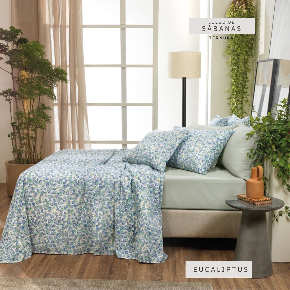 JUEGO DE SABANAS 1 PLAZA - EUCALYPTUS 